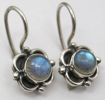 Cercei Argint 925 cu Labradorit, 1.8 cm lungime