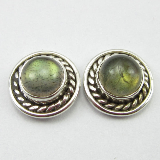 Cercei Argint 925 cu Labradorit 1 cm lungime