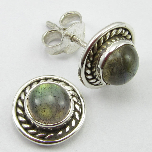 Cercei Argint 925 cu Labradorit 1 cm lungime