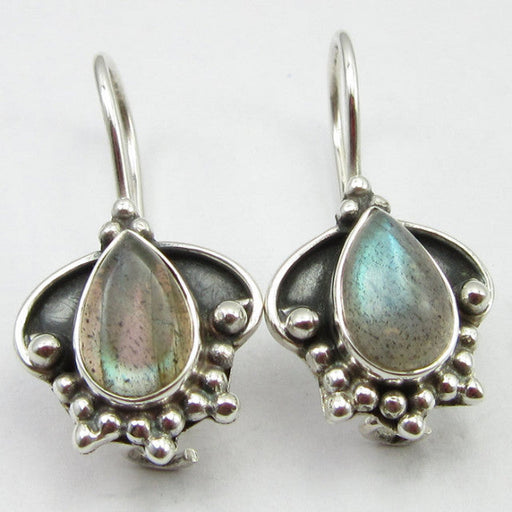 Cercei Argint 925 cu Labradorit 2.5 cm lungime