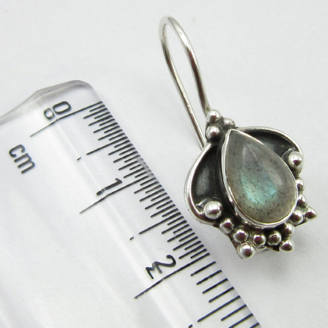 Cercei Argint 925 cu Labradorit 2.5 cm lungime