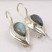 Cercei Argint 925 cu Labradorit, 2.5 cm lungime