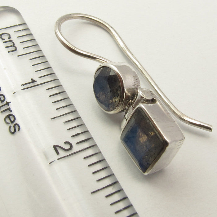 Cercei Argint 925 cu Labradorit 2,5 cm lungime