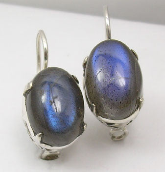 Cercei Argint 925 cu Labradorit, 2.7 cm lungime