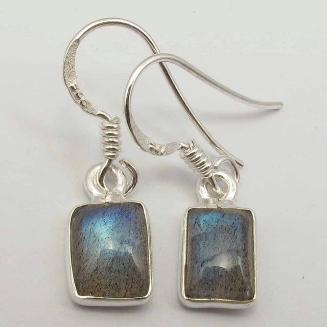 Cercei Argint 925 cu Labradorit, 2.7 cm lungime