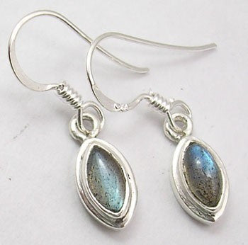 Cercei Argint 925 cu Labradorit, 2,8 cm lungime
