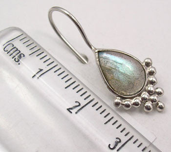 Cercei Argint 925 cu Labradorit, 2.8 cm lungime