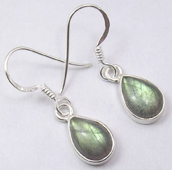 Cercei Argint 925 cu Labradorit, 2.9 cm lungime