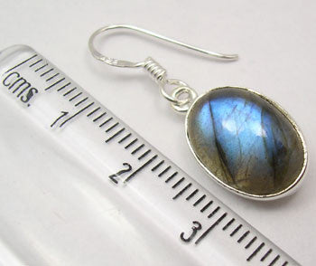 Cercei Argint 925 cu Labradorit, 3.1 cm lungime