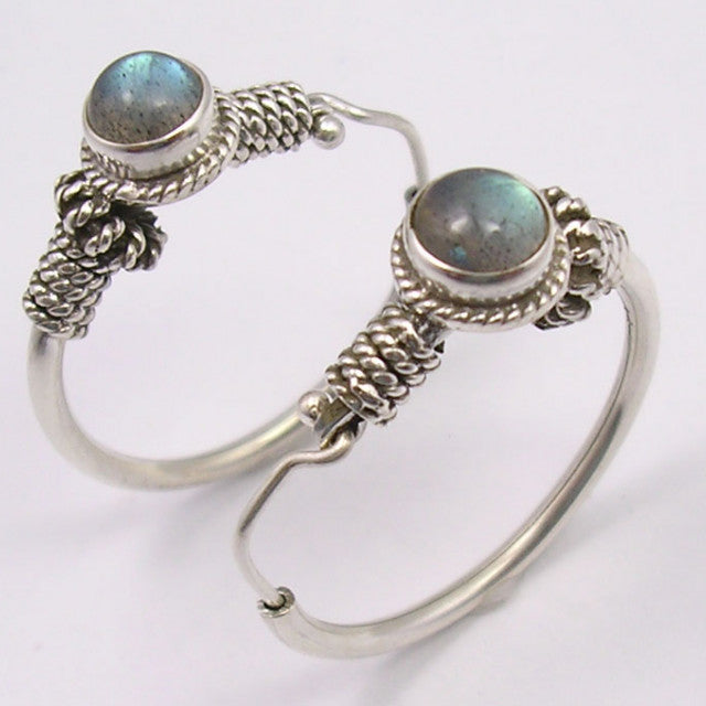 Cercei Argint 925 cu Labradorit, 3.1 cm lungime