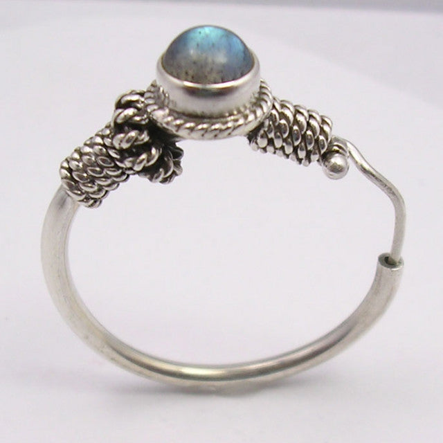 Cercei Argint 925 cu Labradorit, 3.1 cm lungime