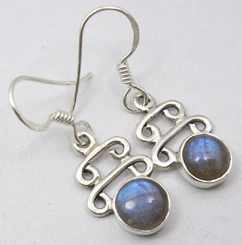 Cercei Argint 925 cu Labradorit, 3.2 cm lungime