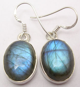 Cercei Argint 925 cu Labradorit, 3.3 cm lungime