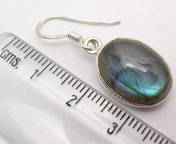 Cercei Argint 925 cu Labradorit, 3.3 cm lungime