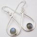 Cercei Argint 925 cu Labradorit, 3.5 cm lungime