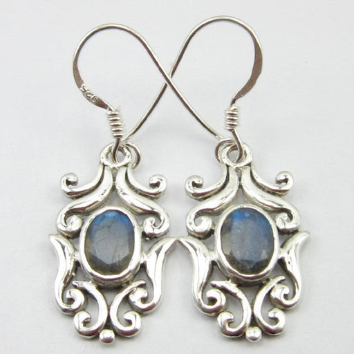 Cercei Argint 925 cu Labradorit 3,5 cm lungime