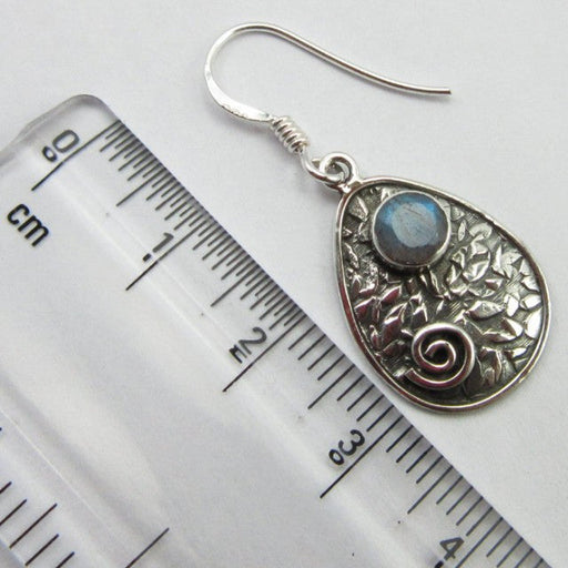 Cercei Argint 925 cu Labradorit 3.6 cm lungime