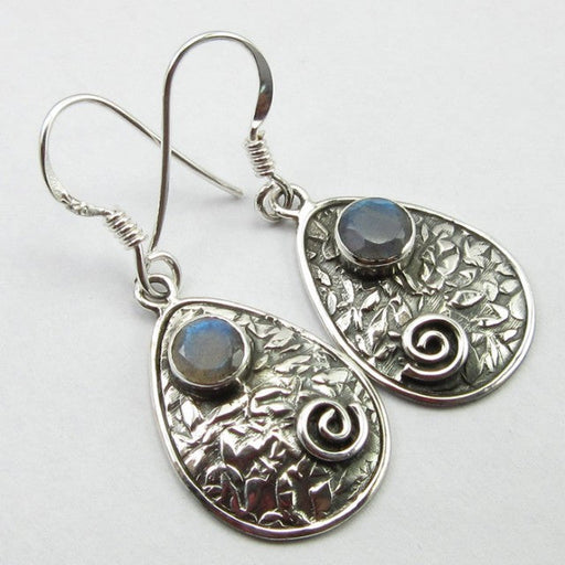 Cercei Argint 925 cu Labradorit 3.6 cm lungime