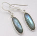 Cercei Argint 925 cu Labradorit, 3.7 cm lungime