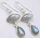Cercei Argint 925 cu Labradorit, 3,8 cm lungime