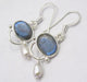 Cercei Argint 925 cu Labradorit, 3.9 cm lungime