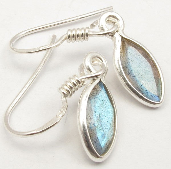 Cercei Argint 925 cu Labradorit, 3 cm lungime