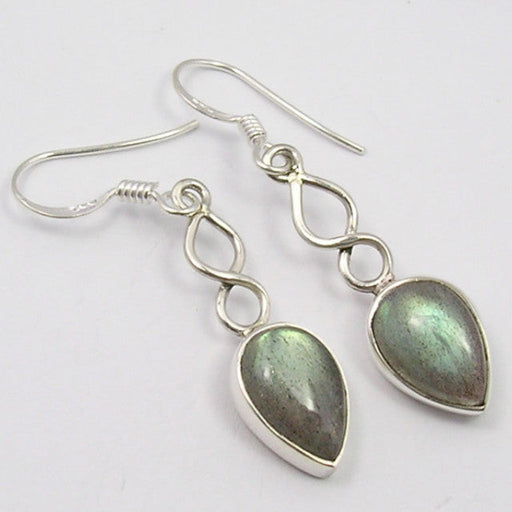 Cercei Argint 925 cu Labradorit,4.1 cm lungime