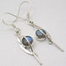 Cercei Argint 925 cu Labradorit, 4,5 cm lungime