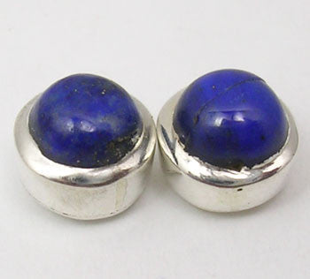 Cercei Argint 925 cu Lapis Lazuli, 0.8 cm lungime