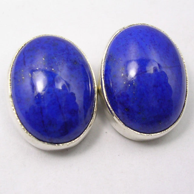 Cercei Argint 925 cu Lapis Lazuli, 1.5 cm lungime