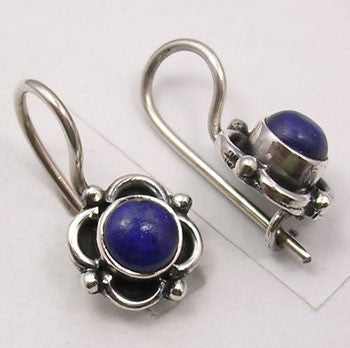 Cercei Argint 925 cu Lapis Lazuli, 1.8 cm lungime