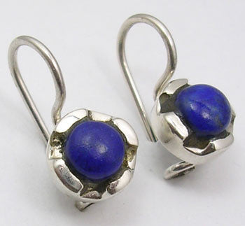 Cercei Argint 925 cu Lapis Lazuli, 1.8 cm lungime