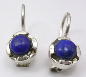 Cercei Argint 925 cu Lapis Lazuli, 1.8 cm lungime