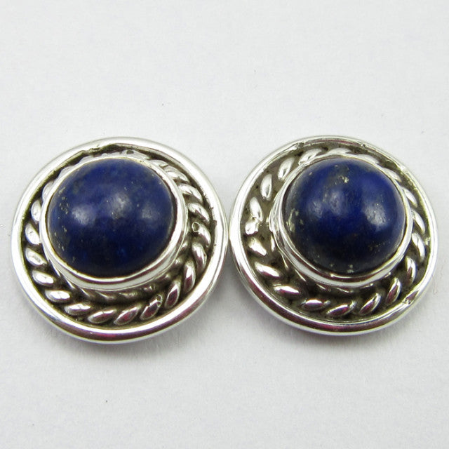 Cercei Argint 925 cu Lapis Lazuli 1 cm lungime