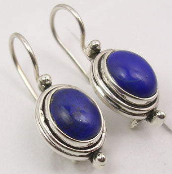 Cercei Argint 925 cu Lapis Lazuli, 2.5 cm lungime