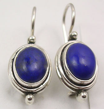 Cercei Argint 925 cu Lapis Lazuli, 2.5 cm lungime