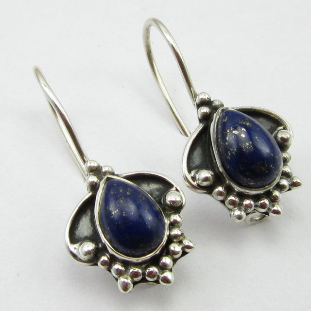 Cercei Argint 925 cu Lapis Lazuli 2.5 cm lungime