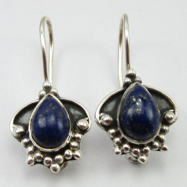 Cercei Argint 925 cu Lapis Lazuli 2.5 cm lungime