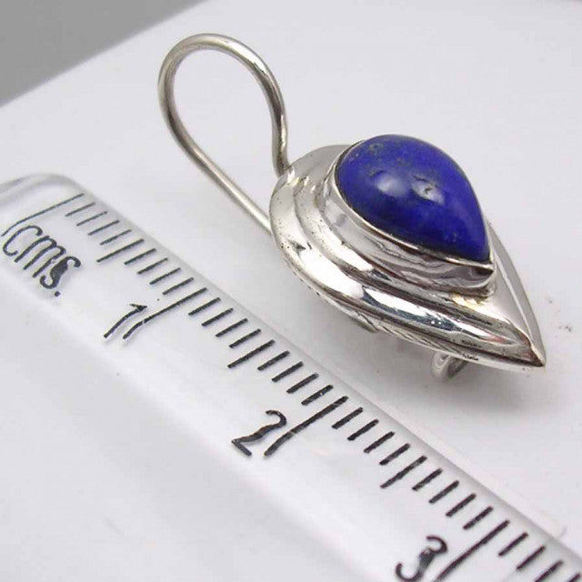 Cercei Argint 925 cu Lapis Lazuli, 2.5 cm lungime