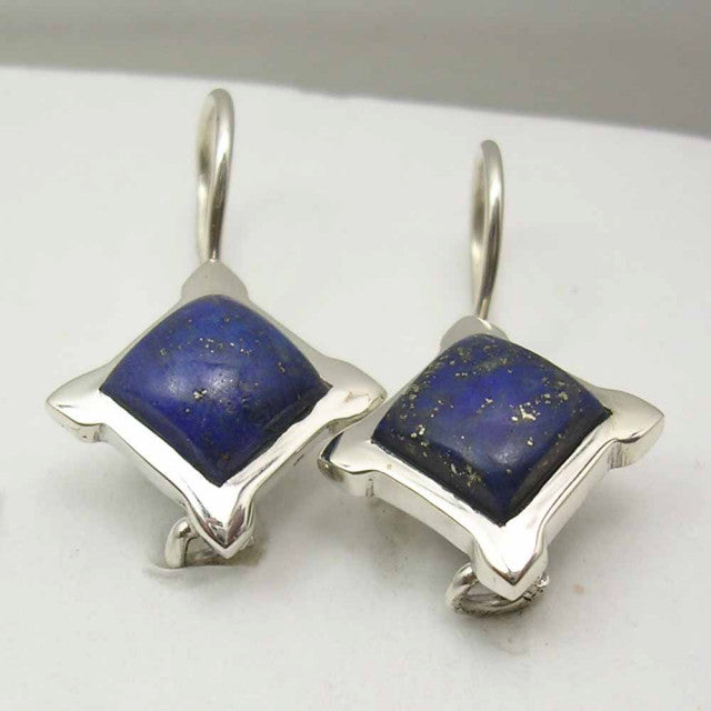 Cercei Argint 925 cu Lapis Lazuli, 2.5 cm lungime