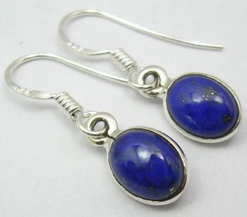 Cercei Argint 925 cu Lapis Lazuli, 2.6 cm lungime