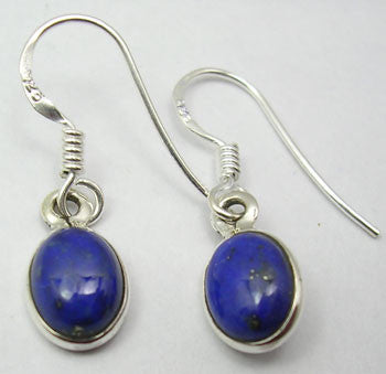 Cercei Argint 925 cu Lapis Lazuli, 2.6 cm lungime