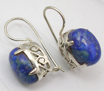 Cercei Argint 925 cu Lapis Lazuli, 2.7 cm lungime