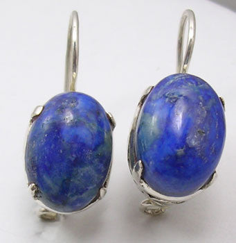 Cercei Argint 925 cu Lapis Lazuli, 2.7 cm lungime