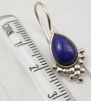 Cercei Argint 925 cu Lapis Lazuli, 2.8 cm lungime
