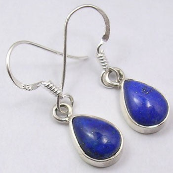 Cercei Argint 925 cu Lapis Lazuli, 2.9 cm lungime