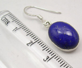 Cercei Argint 925 cu Lapis Lazuli, 3.1 cm lungime