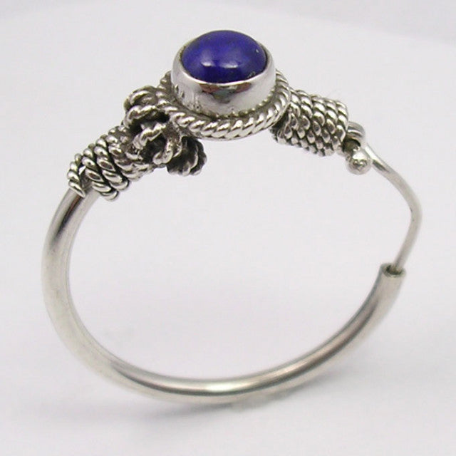 Cercei Argint 925 cu Lapis Lazuli, 3.1 cm lungime