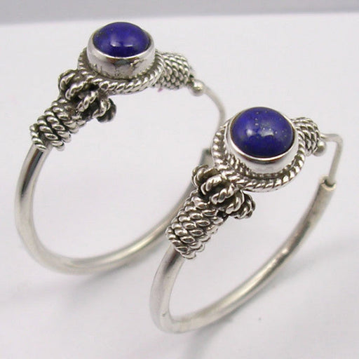 Cercei Argint 925 cu Lapis Lazuli, 3.1 cm lungime