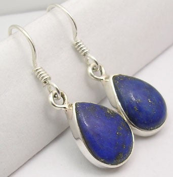 Cercei Argint 925 cu Lapis Lazuli, 3.3 cm lungime